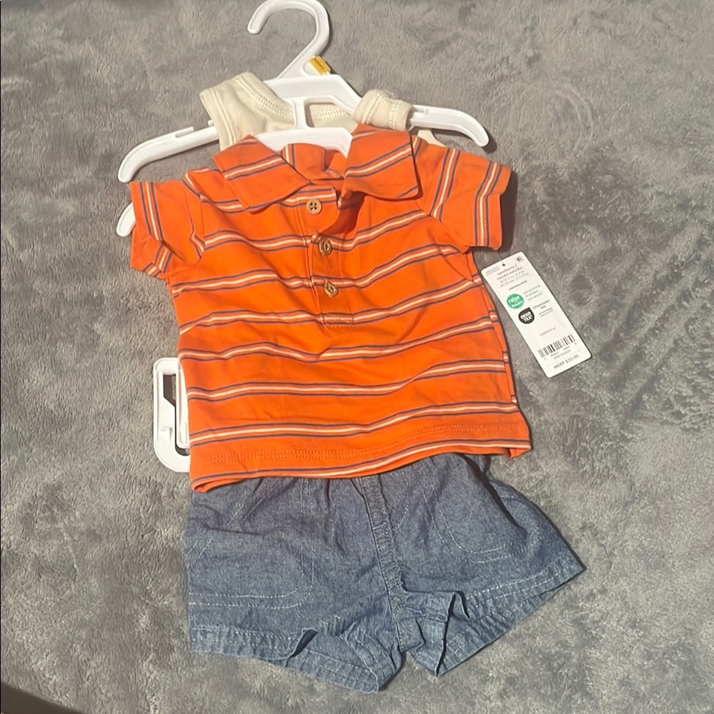 Carter's Orange and Blue Kids Matching Set